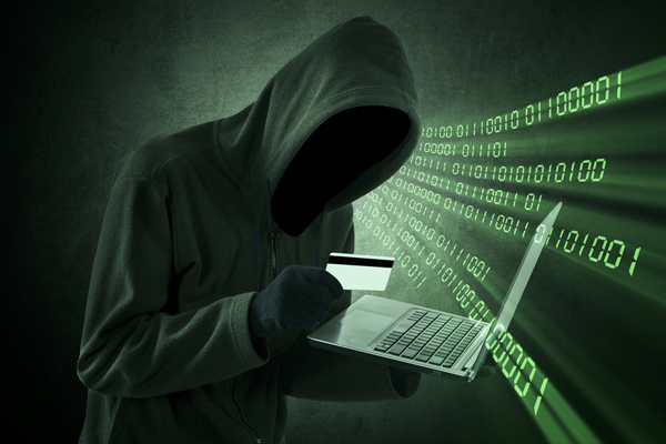 Hacker stealing credit card information